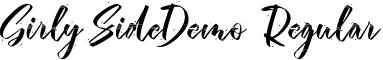 Girly Side Demo Regular font - GirlySideDemoRegular.ttf