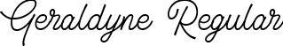 Geraldyne Regular font - geraldyne.ttf