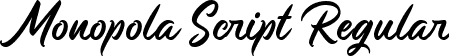 Monopola Script Regular font - Monopola Script DEMO.ttf
