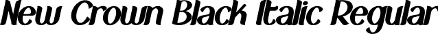 New Crown Black Italic Regular font - New Crown Black Italic_DEMO.otf