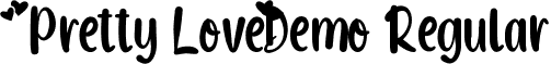 Pretty Love Demo Regular font - PrettyLoveDemoRegular.ttf