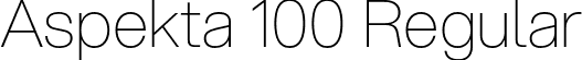 Aspekta 100 Regular font - Aspekta-100.otf