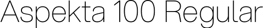 Aspekta 100 Regular font - Aspekta-100.ttf