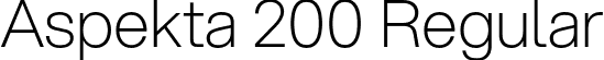 Aspekta 200 Regular font - Aspekta-200.otf