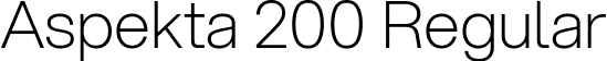 Aspekta 200 Regular font - Aspekta-200.ttf