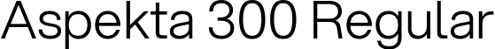 Aspekta 300 Regular font - Aspekta-300.ttf
