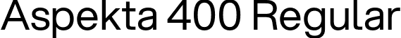 Aspekta 400 Regular font - Aspekta-400.otf