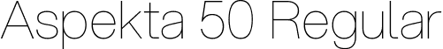 Aspekta 50 Regular font - Aspekta-50.ttf