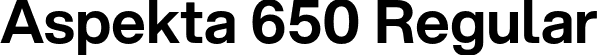 Aspekta 650 Regular font - Aspekta-650.otf