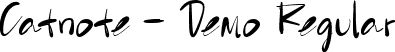 Catnote - Demo Regular font - Catnote-Demo.ttf