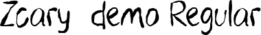 Zcary-demo Regular font - Zcary-demo.ttf