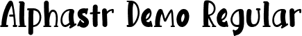 Alphastr Demo Regular font - Alphastr-Demo.ttf