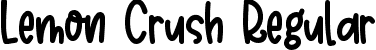 Lemon Crush Regular font - Lemon Crush.ttf