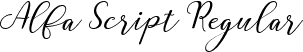 Alfa Script Regular font - Alfa Script.ttf