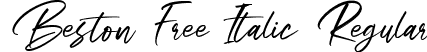 Beston Free Italic Regular font - Beston Italic.ttf