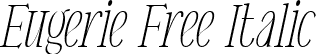Eugerie Free Italic font - EugerieFree-Italic.ttf