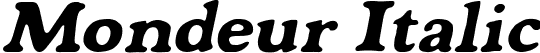 Mondeur Italic font - Mondeur Italic.ttf