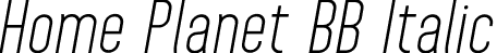 Home Planet BB Italic font - HomePlanetBB-Italic.otf