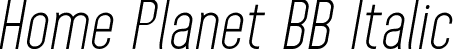 Home Planet BB Italic font - HomePlanetBB-Italic.ttf