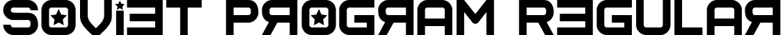 Soviet Program Regular font - SovietProgram.ttf