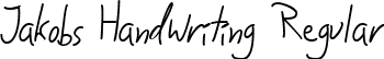 Jakobs Handwriting Regular font - Jakob's Handwriting - TTF.ttf