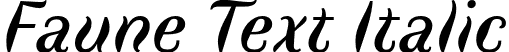 Faune Text Italic font - Faune-TextItalic.otf