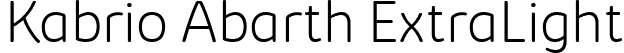 Kabrio Abarth ExtraLight font - Kabrio-Abarth-Extralight-trial.ttf