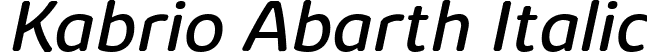Kabrio Abarth Italic font - Kabrio-Abarth-Regular-Italic-trial.ttf