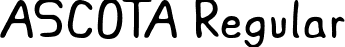 ASCOTA Regular font - ASCOTA Regular.otf