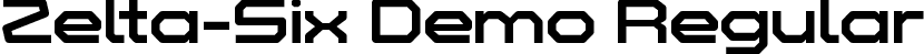 Zelta-Six Demo Regular font - Zelta-Six Regular Demo.otf