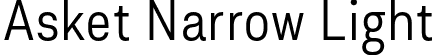 Asket Narrow Light font - Asket Narrow Light.otf