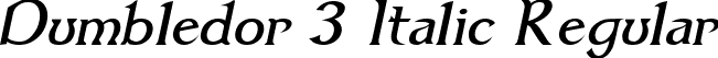 Dumbledor 3 Italic Regular font - dum3Ital.ttf