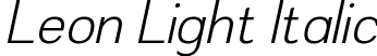 Leon Light Italic font - Leon-Light-Italic-trial.ttf