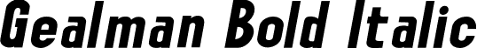 Gealman Bold Italic font - Gealman-BoldItalic.otf