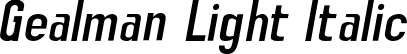 Gealman Light Italic font - Gealman-LightItalic.otf