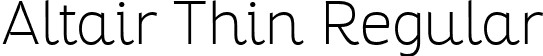 Altair Thin Regular font - Altair-Thin-trial.ttf