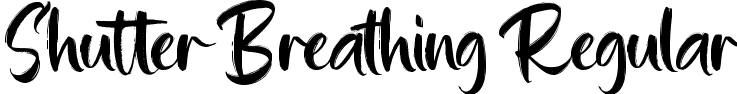 Shutter Breathing Regular font - shutterbreathing-x3re8.ttf