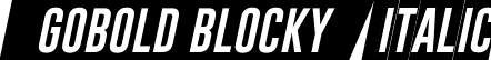 Gobold Blocky Italic font - Gobold Blocky Italic.otf