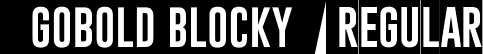 Gobold Blocky Regular font - Gobold Blocky Regular.otf