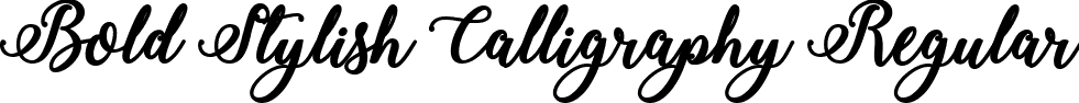 Bold Stylish Calligraphy Regular font - Bold & Stylish Calligraphy.ttf