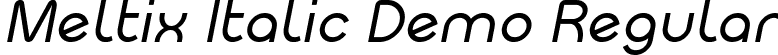 Meltix Italic Demo Regular font - Meltix_Italic_Demo.otf