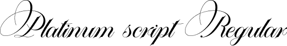 Platinum script Regular font - Platinum.otf