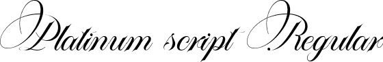 Platinum script Regular font - Platinum.ttf