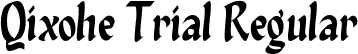 Qixohe Trial Regular font - Qixohe Trial.otf
