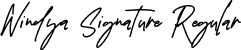 Windya Signature Regular font - Windya Signature.otf