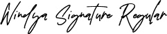 Windya Signature Regular font - Windya Signature.ttf