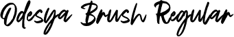 Odesya Brush Regular font - Odesya Brush.otf