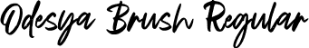 Odesya Brush Regular font - Odesya Brush.ttf