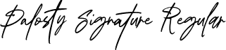 Palosty Signature Regular font - Palosty Signature.ttf