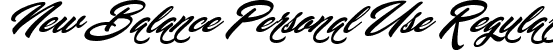 New Balance Personal Use Regular font - New Balance Personal Use.ttf